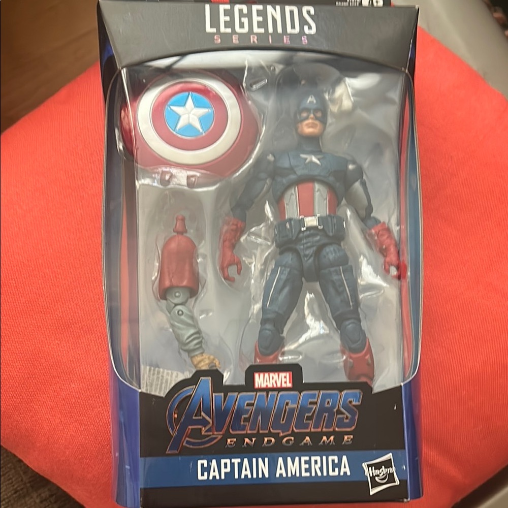 Hasbro Marvel Legends Captain America Figure - Blue, Red, and Silver